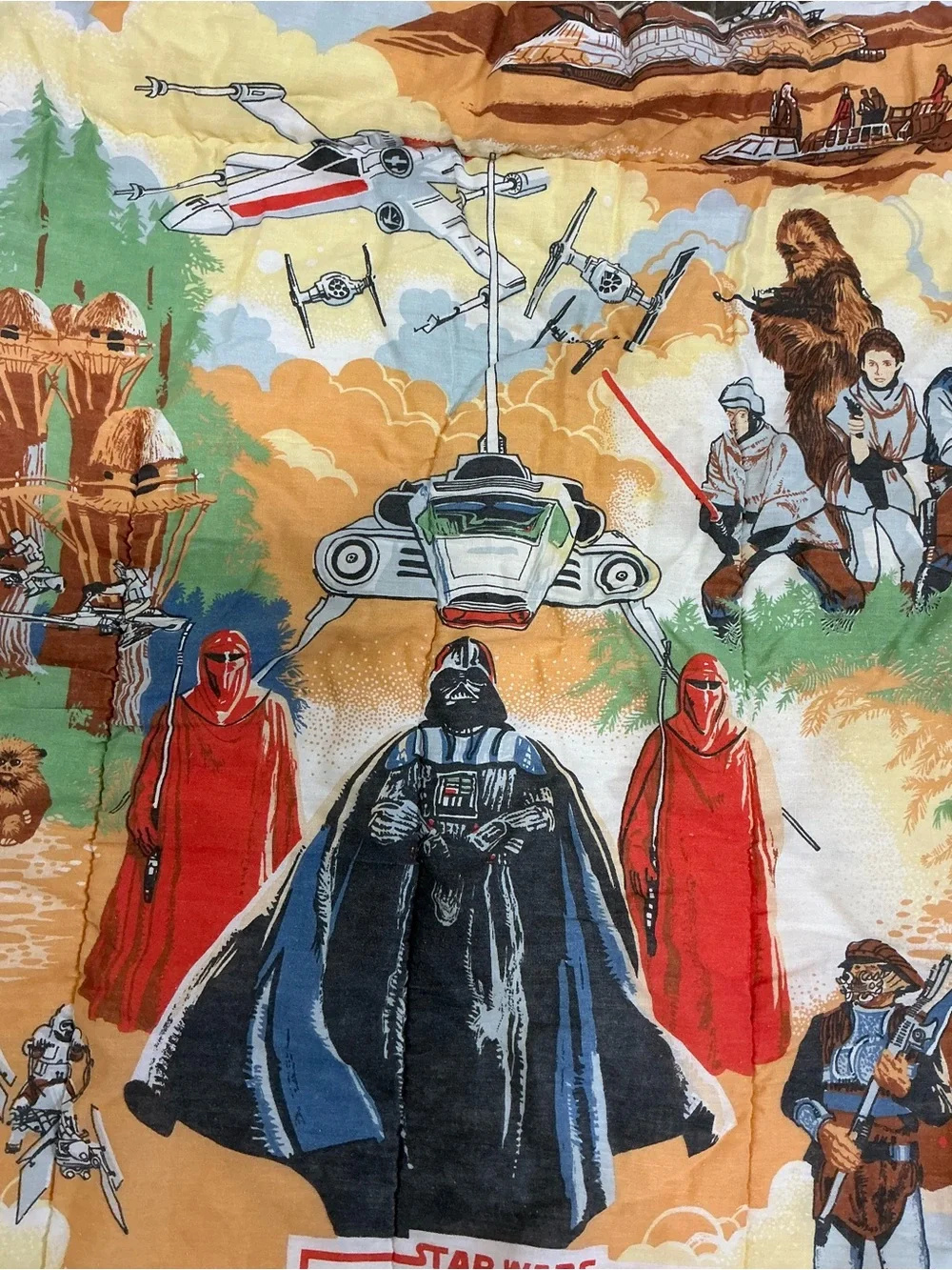 Vintage 1983 Star Wars Return of the Jedi Sleeping Bag Darth Vader Lucasfilm